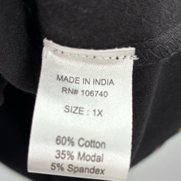 3For$20 NorthStyle Black Dress with Stich Designl Print w/Pocket NWOT size: 1X - Picture 4 of 5
